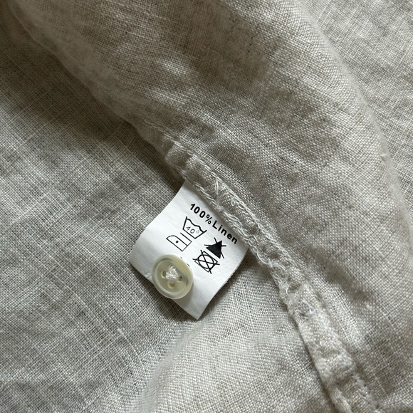 100% linen 3/4 sleeve button down shirt - Picture 2 of 11